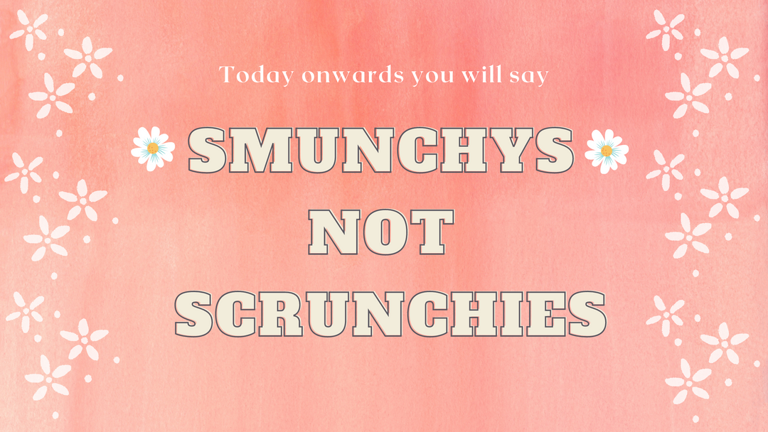 The Appropriate word for scrunchies is SMUNCHYS