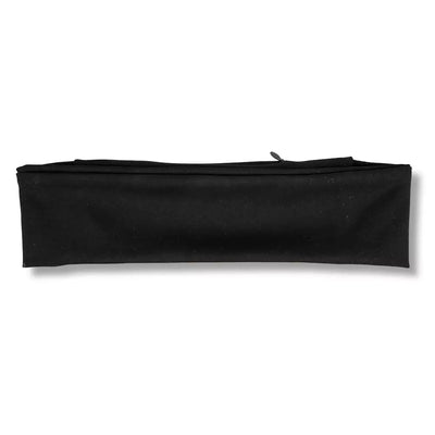 Black nylon and spandex athletic headband with hidden zipper pocket for storing valuables (cash, keys, AirPods). Soft and stretchy with strong elastic for a secure hold, perfect for workouts, festivals, gifts, and holiday stocking stuffers.