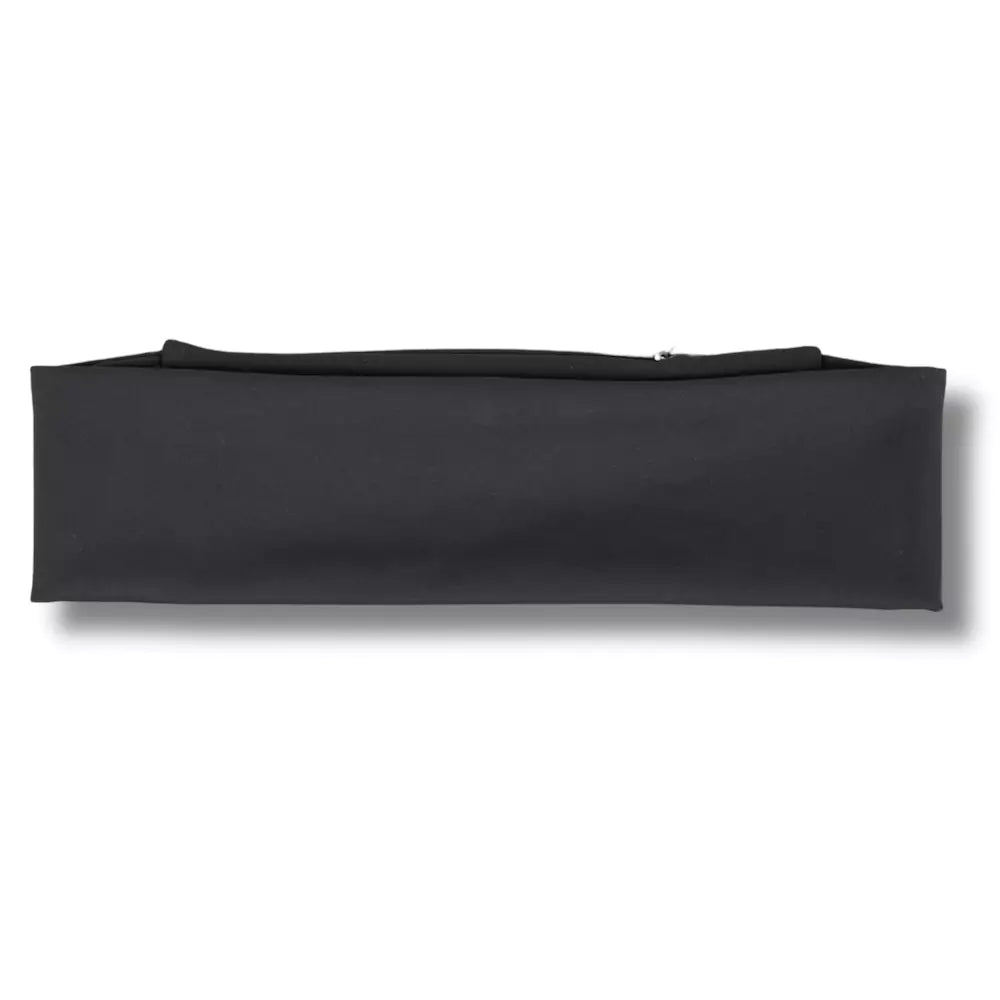 Grey gray nylon and spandex athletic headband with hidden zipper pocket for storing valuables (cash, keys, AirPods). Soft and stretchy with strong elastic for a secure hold, perfect for workouts, festivals, gifts, and holiday stocking stuffers.