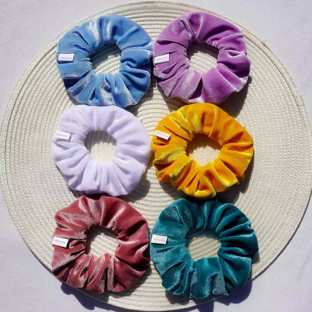 Velvet Hidden Zipper Pocket Scrunchies